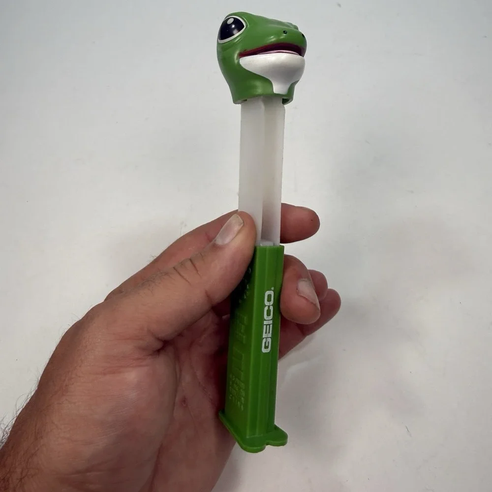 PEZ GEICO Gecko Candy Dispenser 2010 Green Advertising Collectible